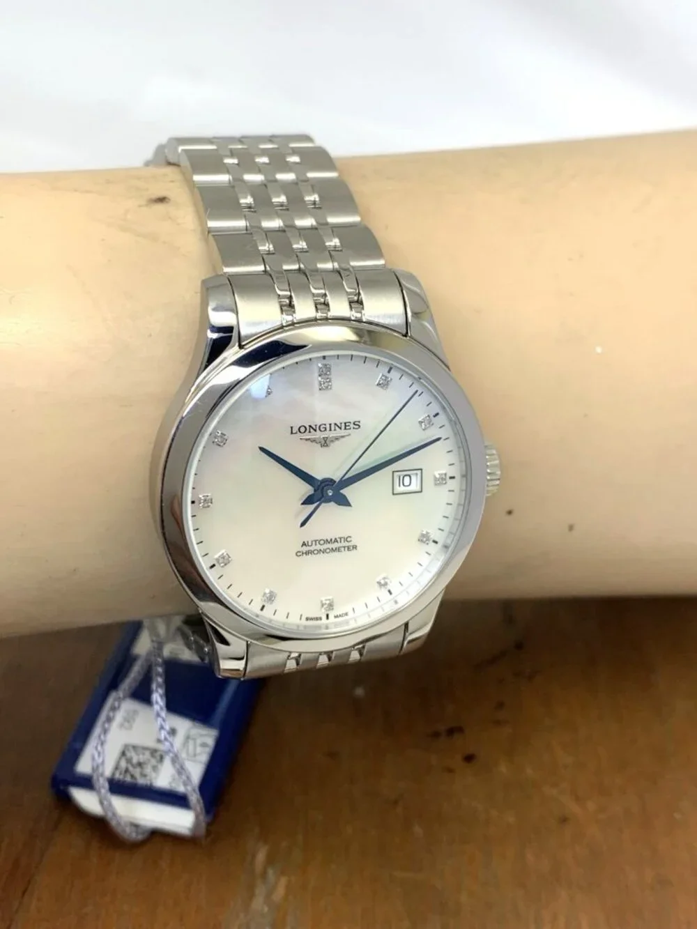 Longines Women's Watch L23214876 Swiss Automatic Mother of Pearl Diamond Dial